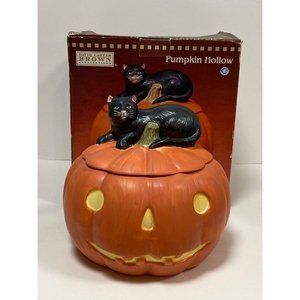 Halloween Jack-o-lantern Cookie Jar Pumpkin Hollow David Carter Brown Sakura